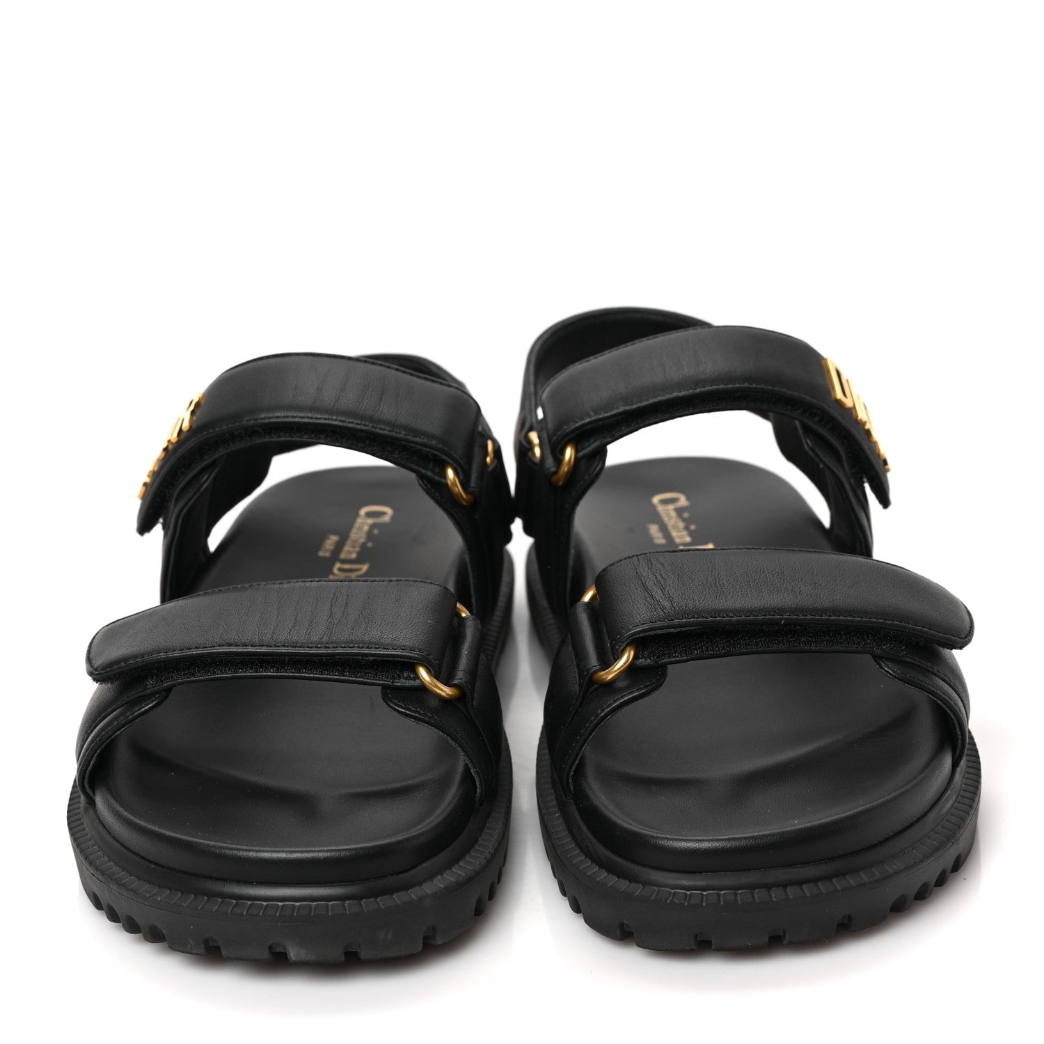 Christian Dior Lambskin Dioract 10mm Sandals 38 Black 2 of 9