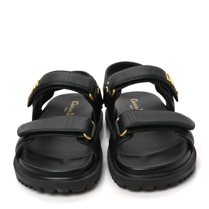 Christian Dior Lambskin Dioract 10mm Sandals 38 Black 2 of 9
