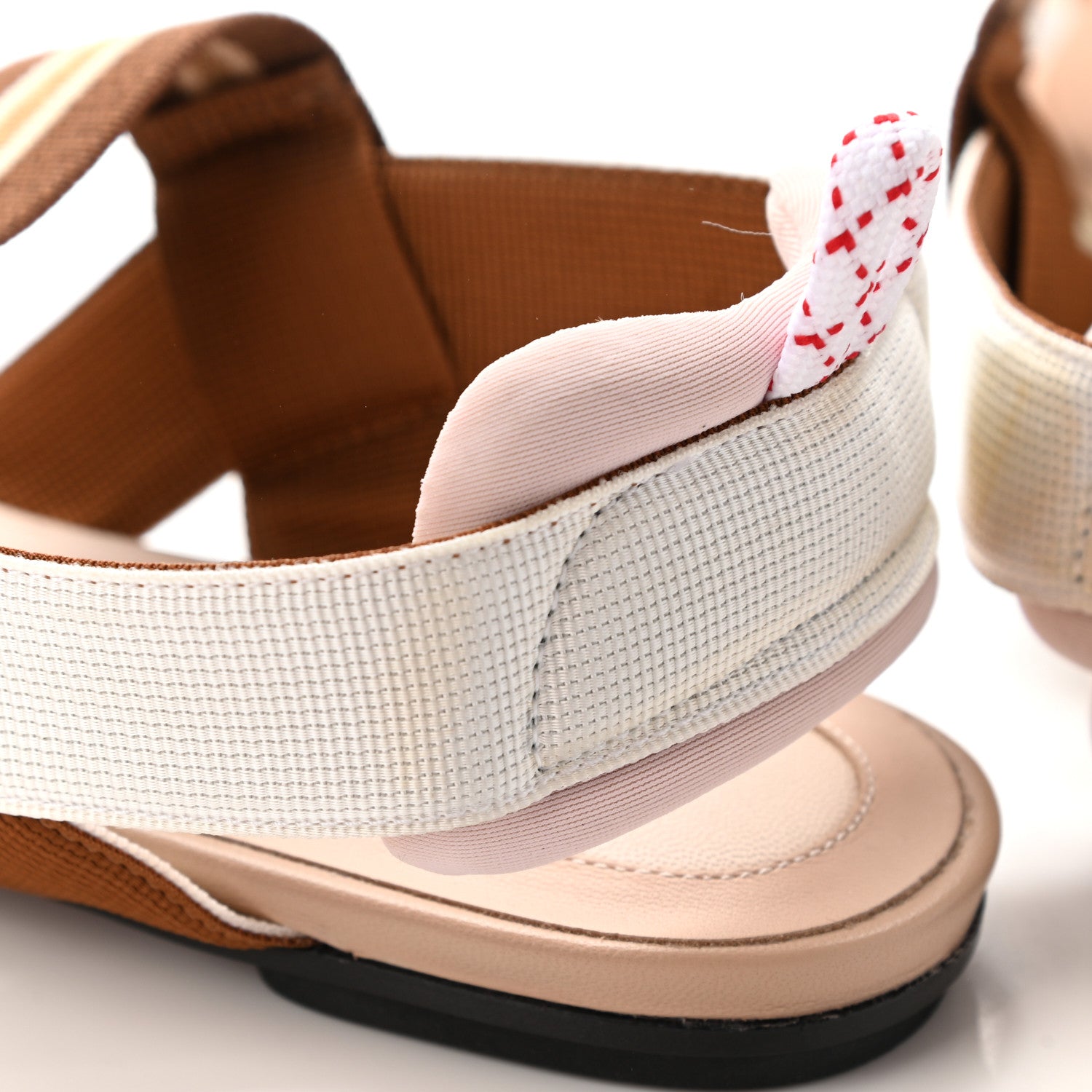 Fendi Technical Mesh FF Colibri Slingback Ballerina Flats 37.5 Tobacco Moro Camelia Beige Caramello 9 of 11