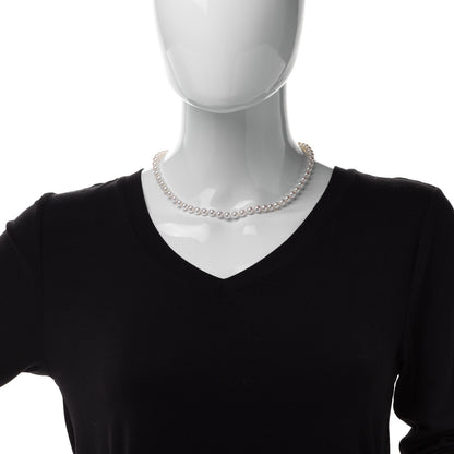 Mikimoto 18K White Gold Akoya Pearl 6-6.5mm Strand Necklace 16" 2 of 7
