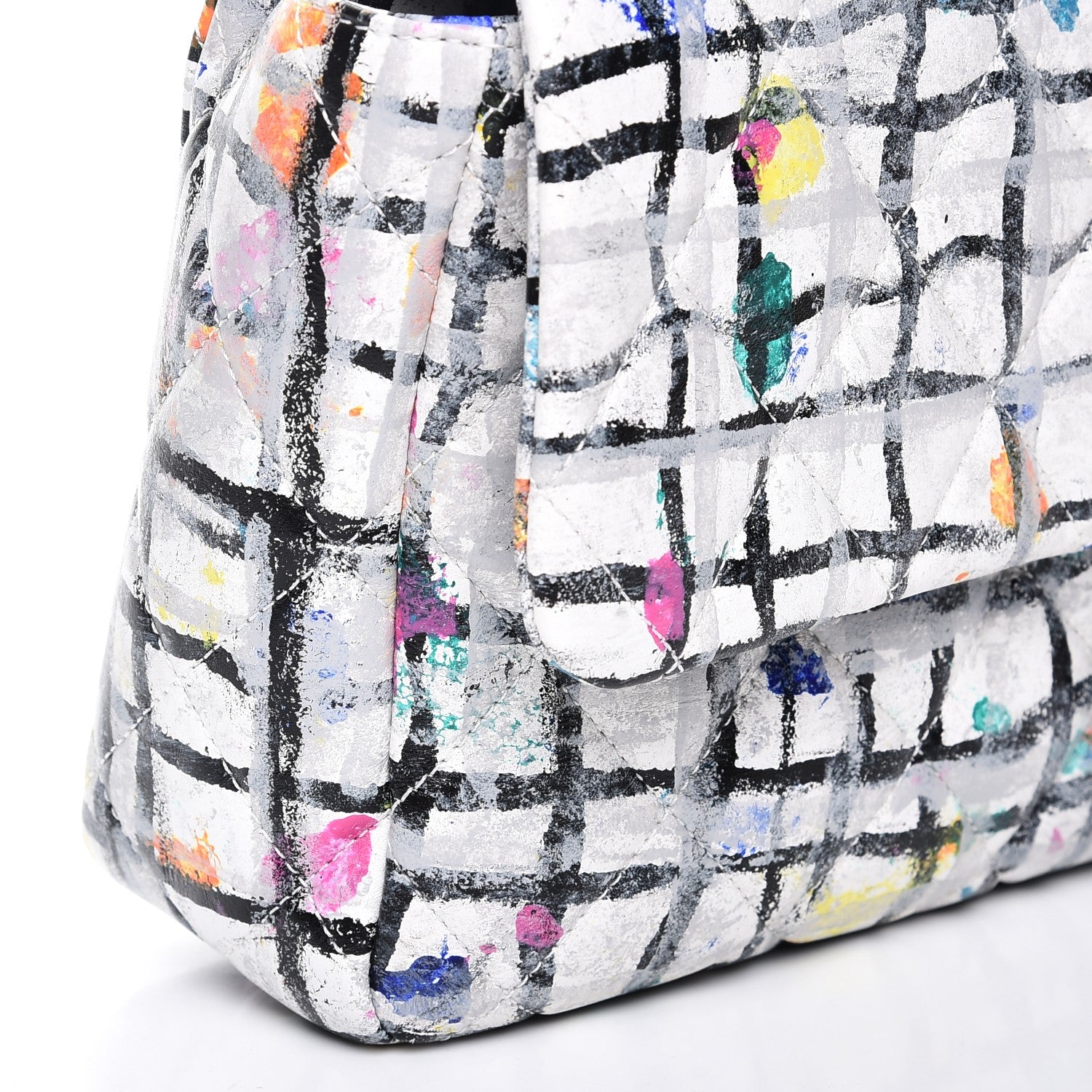 Chanel Calfskin Hand Painted Graffiti Flap Multicolor 6 of 8