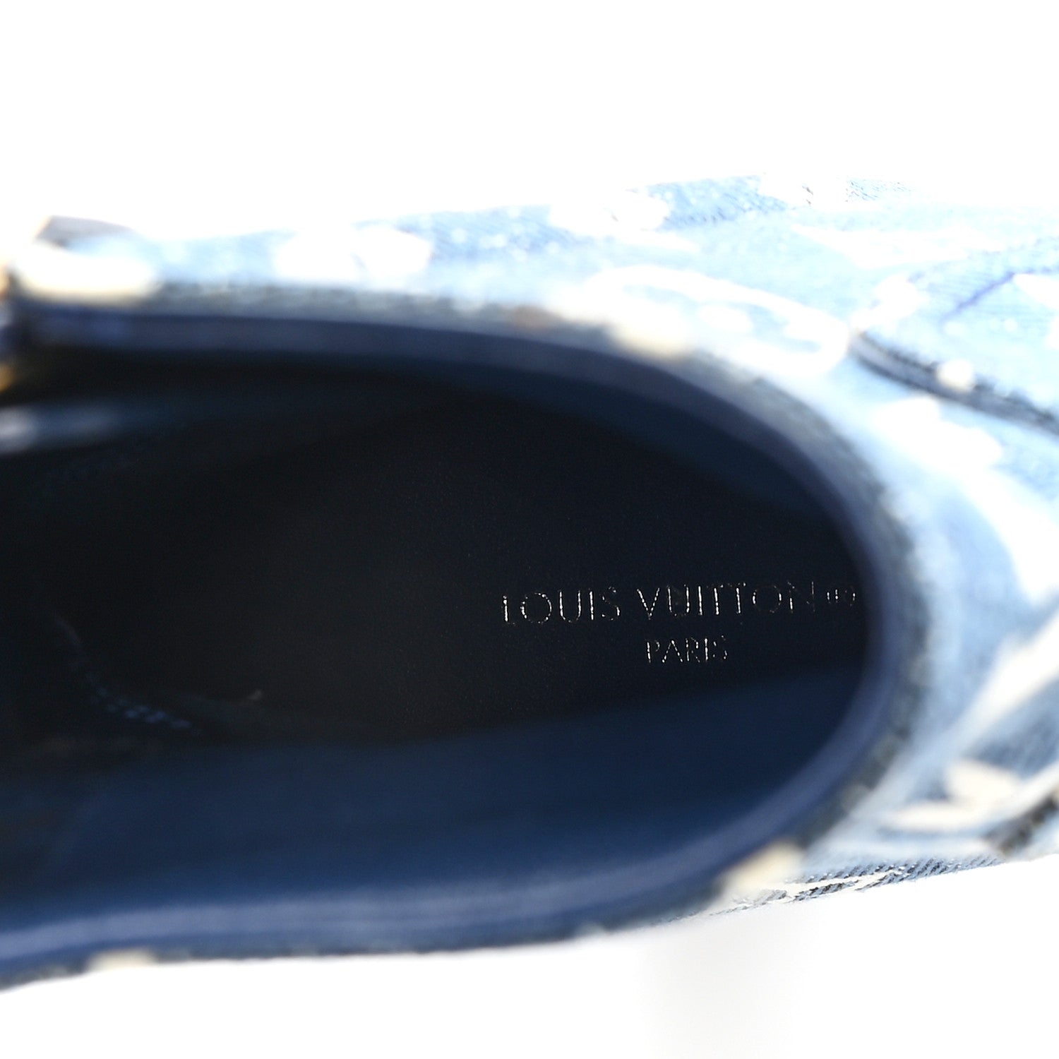 Louis Vuitton Denim Monogram Silhouette Ankle Boots 37 Navy Blue 8 of 9