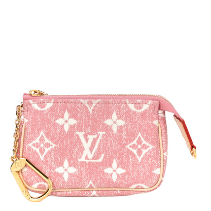 Louis Vuitton Denim Jacquard Monogram Micro Pochette Accessories Rose 1 of 9