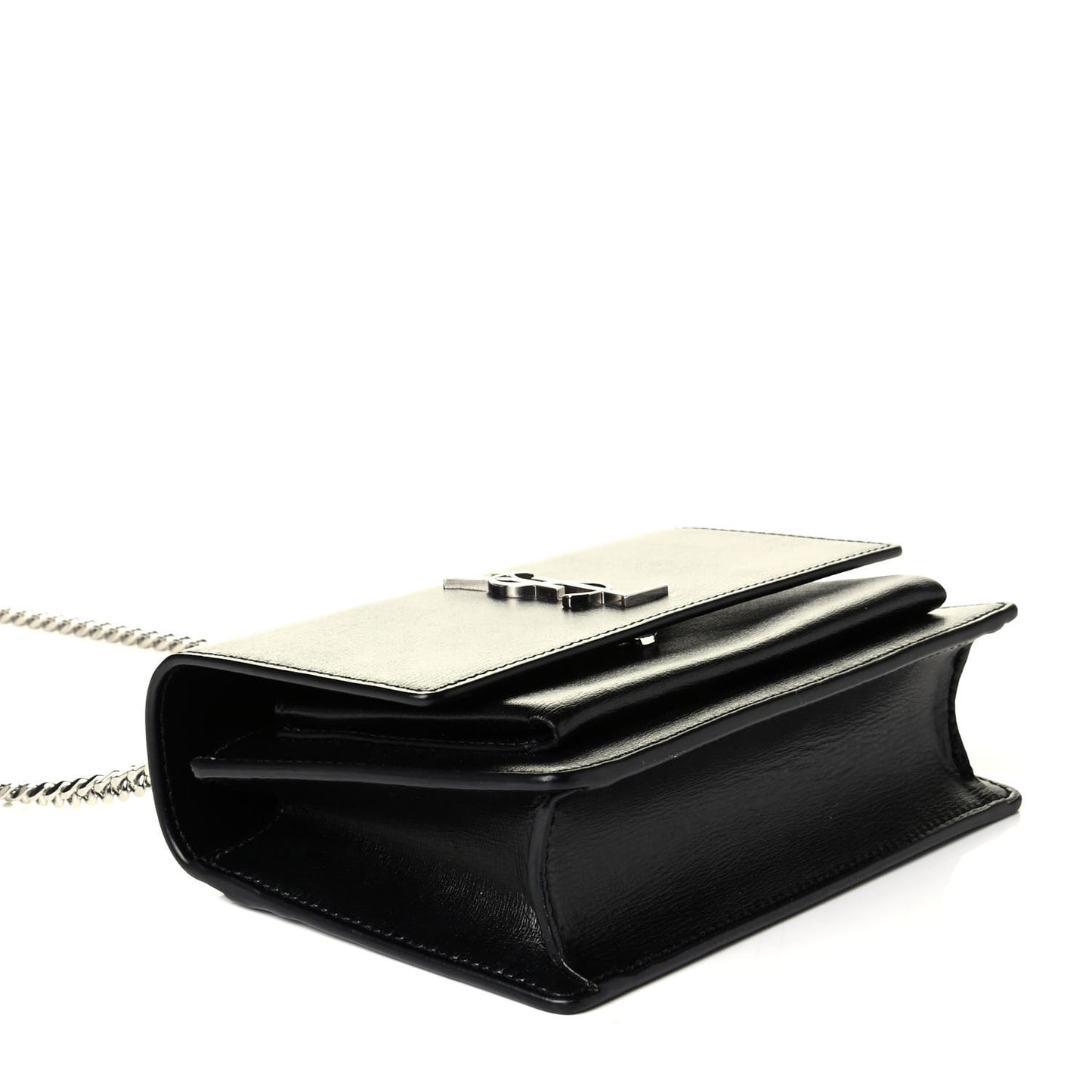 Calfskin Monogram Sunset Chain Wallet Black
