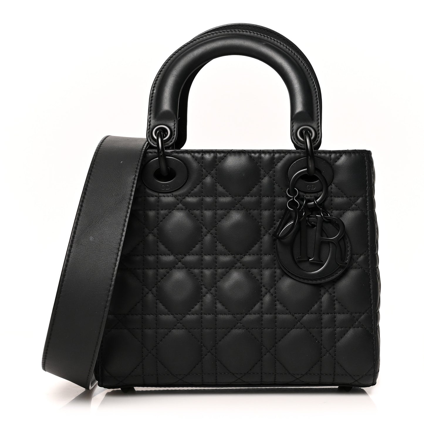 Ultra Matte Calfskin Cannage Small My ABCDior Lady Dior Black