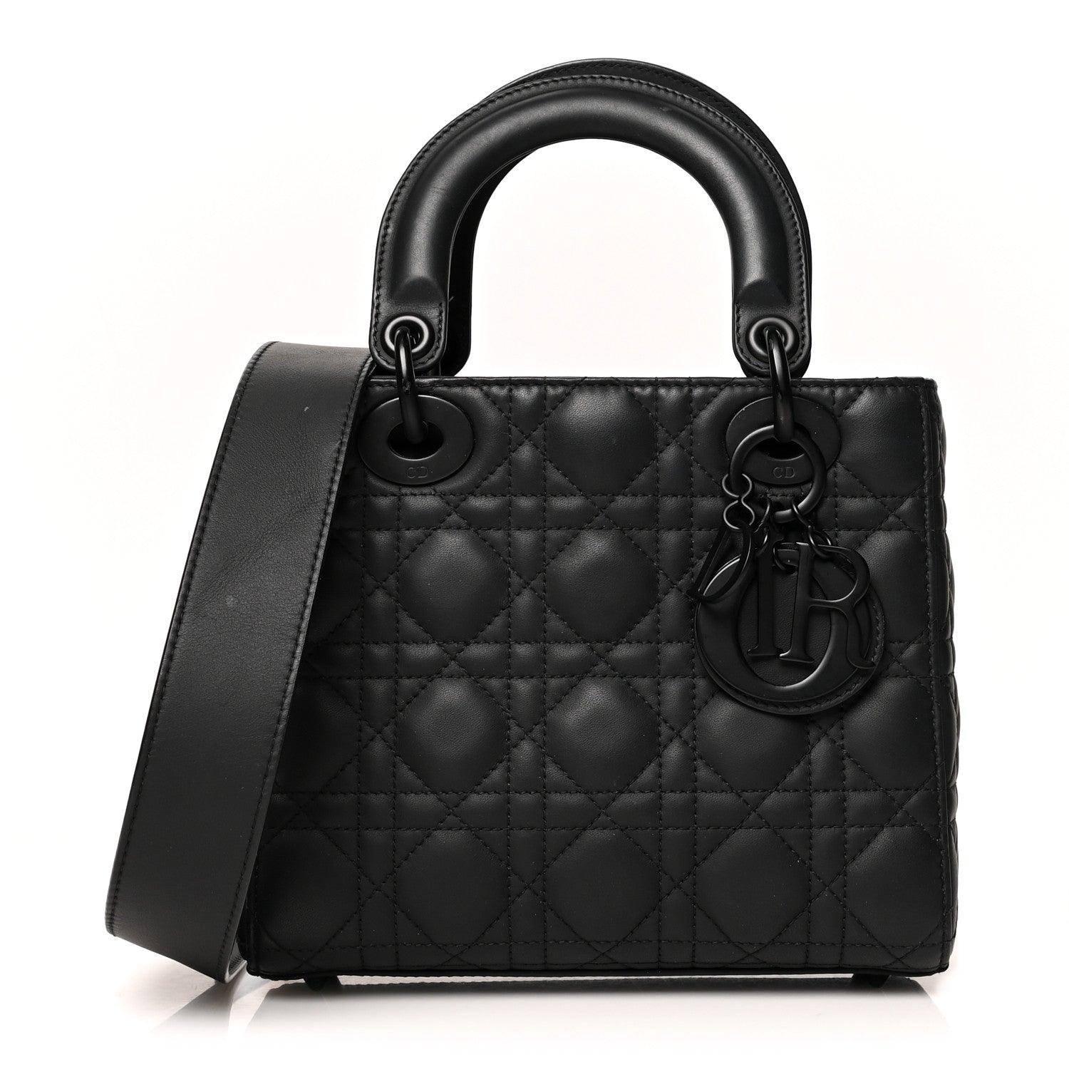 Christian Dior Ultra Matte Calfskin Cannage Small My ABCDior Lady Dior Black 1 of 12
