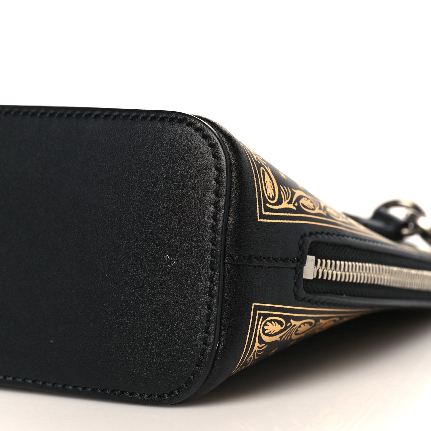 Gucci X SEGA Calfskin GUCCY Stars Mini Dome Shoulder Bag Black Gold 9 of 9