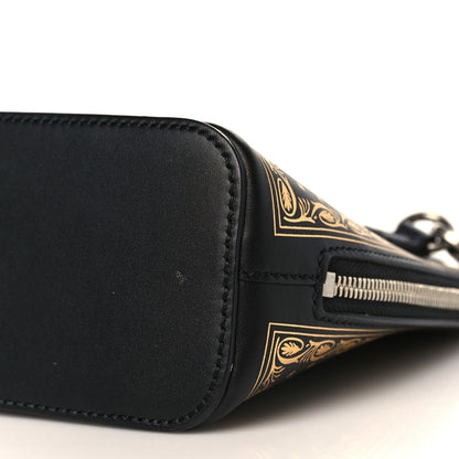 Gucci X SEGA Calfskin GUCCY Stars Mini Dome Shoulder Bag Black Gold 9 of 9