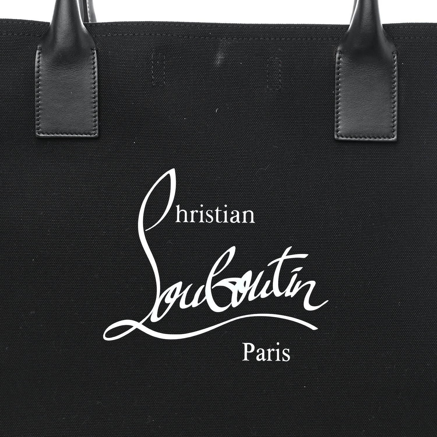 Christian Louboutin Canvas Nastroloubi Large Tote Black 8 of 13