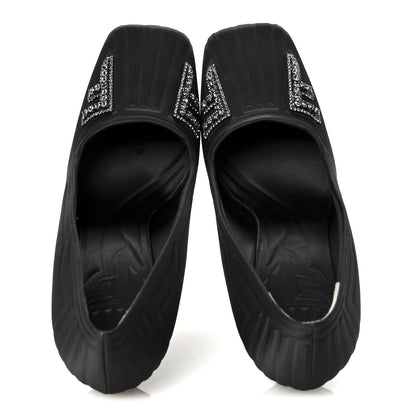 Fendi Satin Crystal Embellished FFreedom Pumps 37 Black 2 of 8