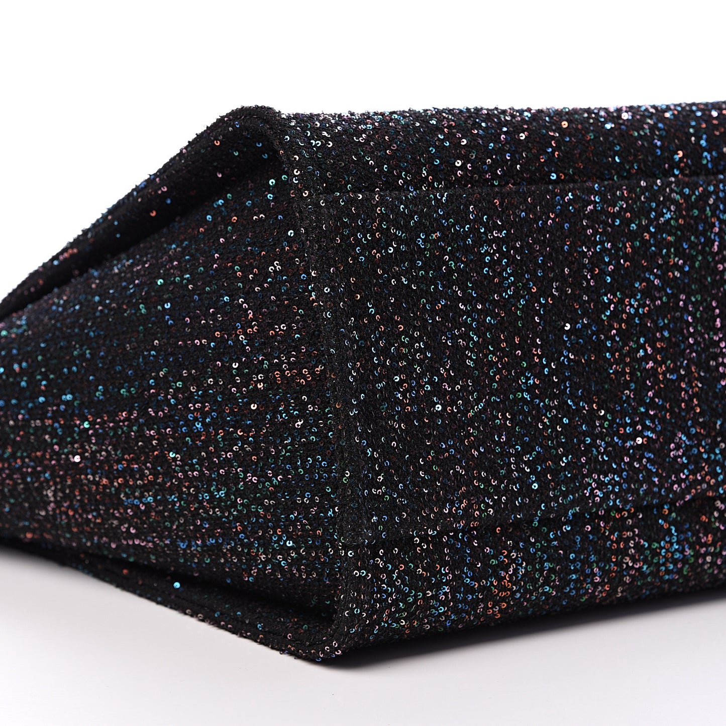 Viscose Sequins Medium Deauville Tote Black