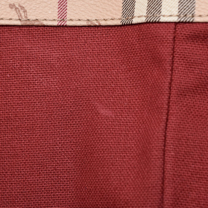 Burberry Haymarket Check Small Canterbury Tote Coral Red 13 of 15
