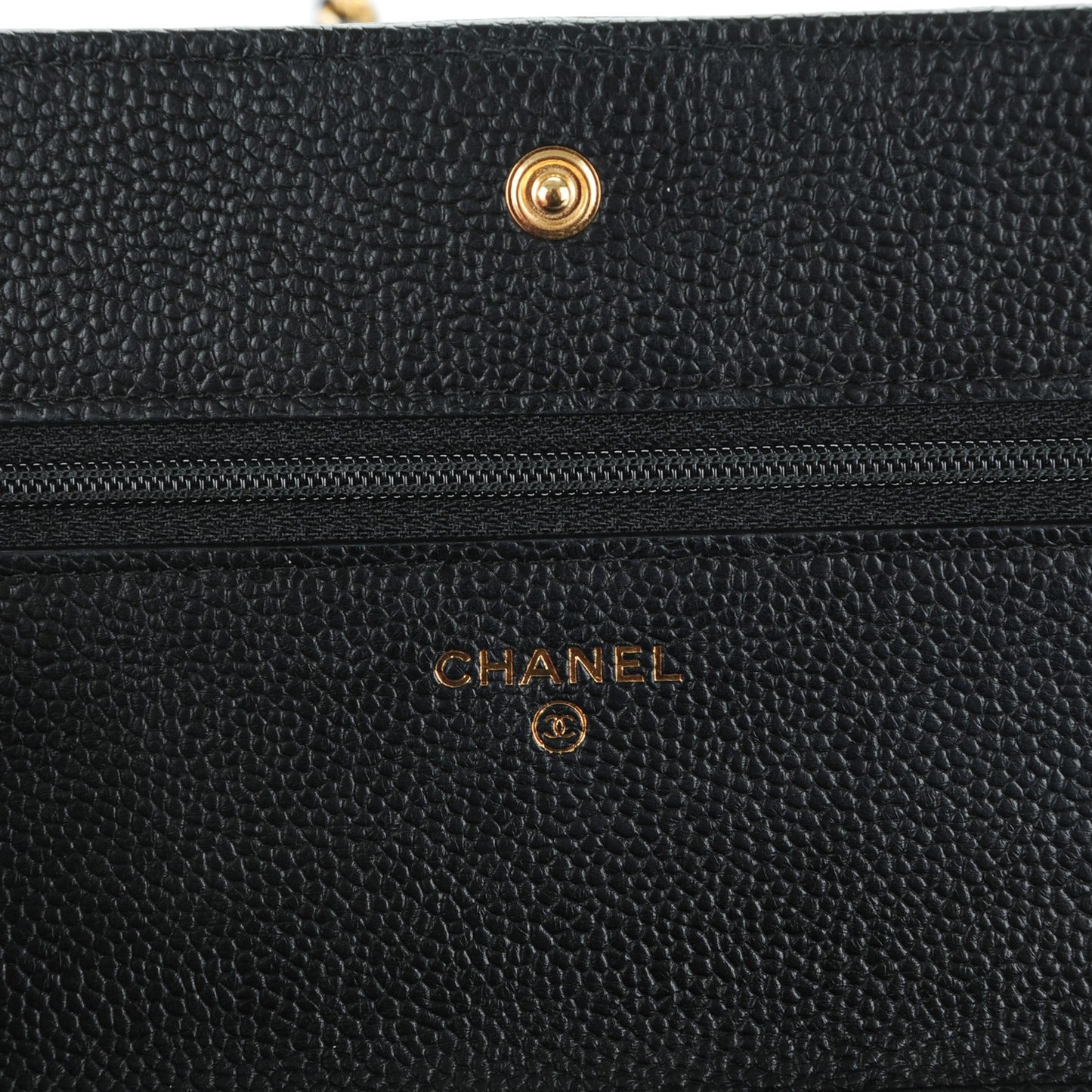 Caviar Quilted Boy Wallet On Chain WOC Black