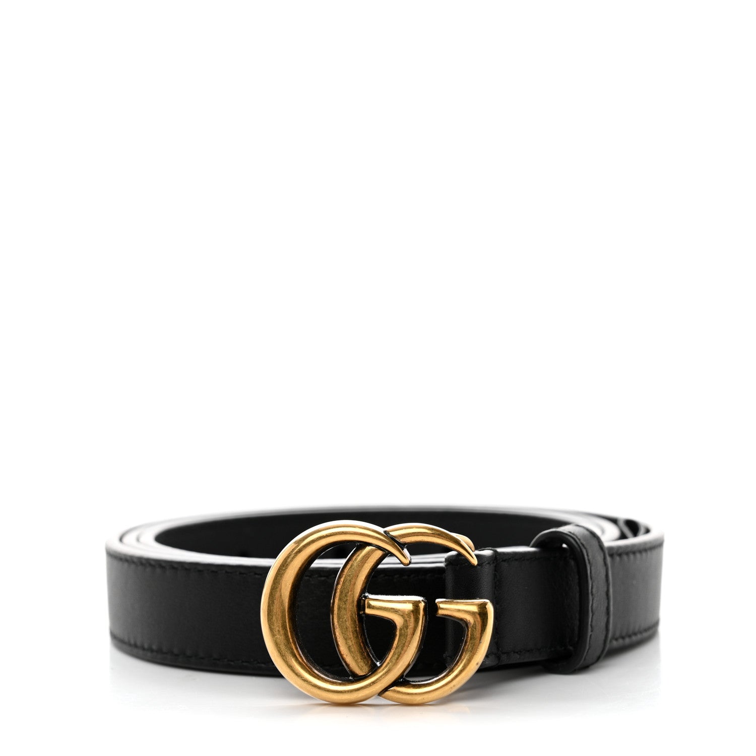 Gucci Calfskin Double G 20mm Belt 85 34 Black 1 of 6