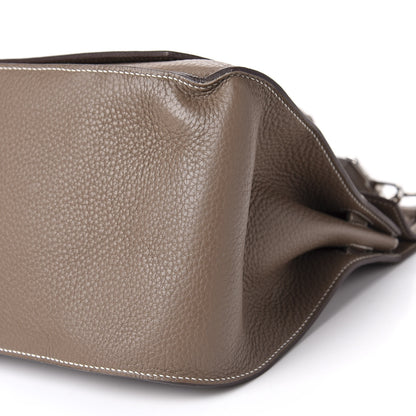 Hermes Taurillon Clemence Jypsiere 34 Etoupe 7 of 14