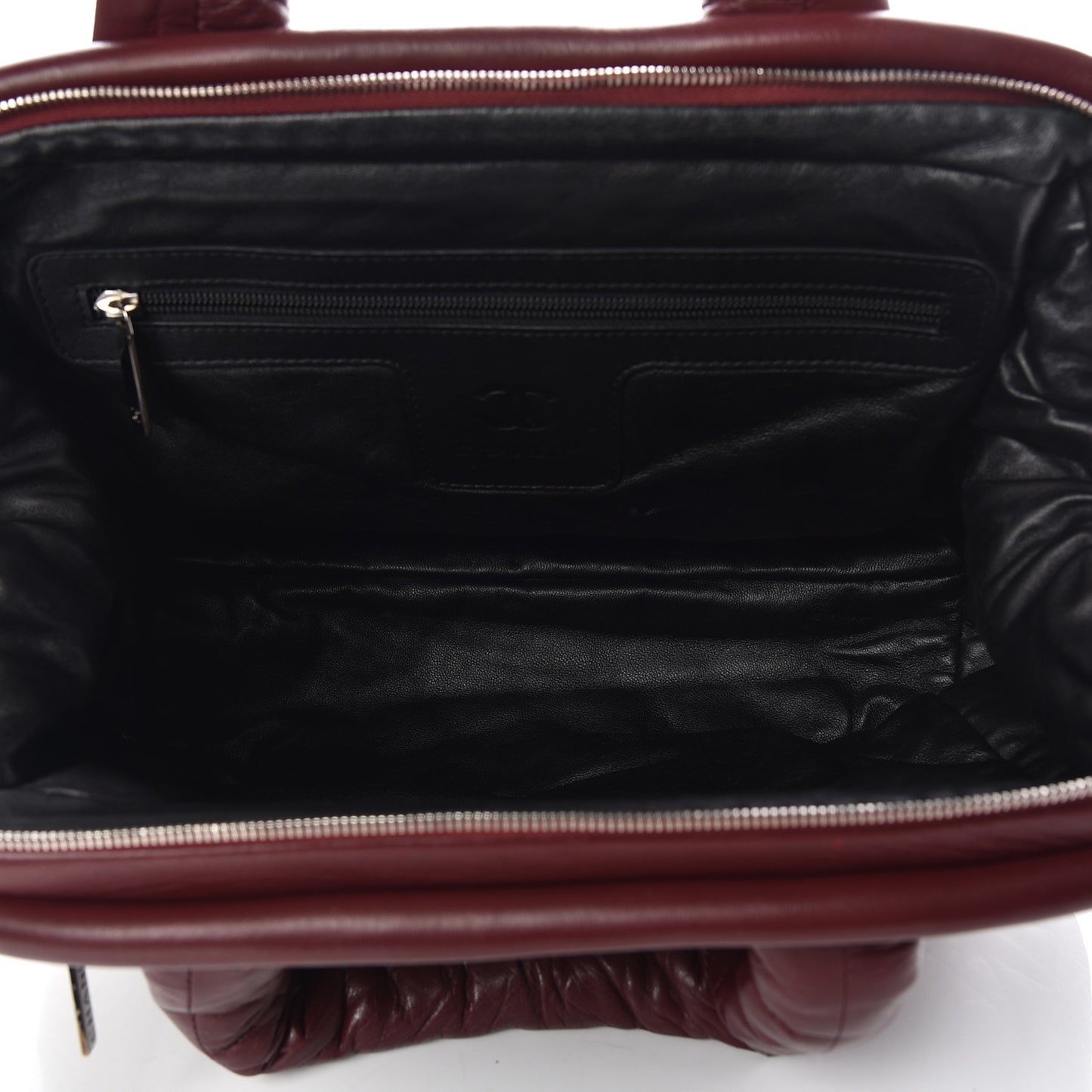Lambskin Coco Cocoon Bowler Burgundy