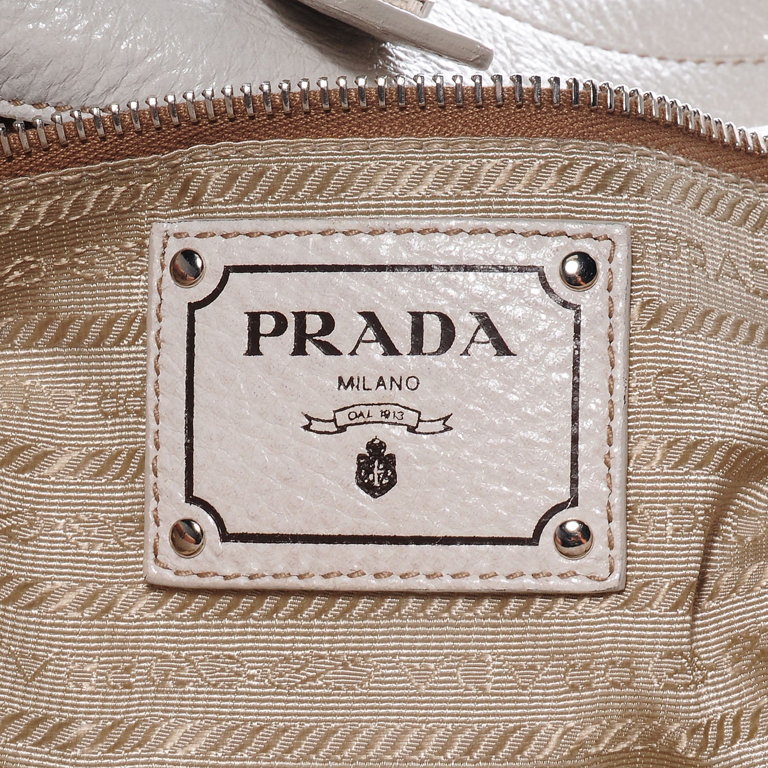 Prada Cervo Lux Deerskin Chain Shoulder Bag Talco 6 of 14
