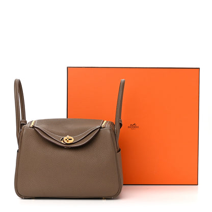 Hermes Taurillon Clemence Lindy 26 Etoupe 11 of 11