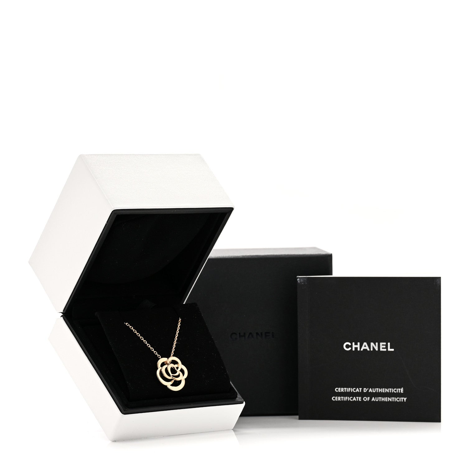 Chanel 18K Yellow Gold Fil de Camelia Pendant Necklace 4 of 4