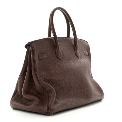 Hermes Taurillon Clemence Birkin 35 Havane 3 of 13