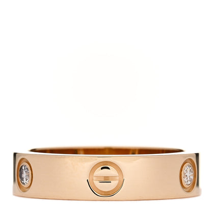 Cartier 18K Yellow Gold 3 Diamond 5.5mm LOVE Ring 62 10 3 of 5