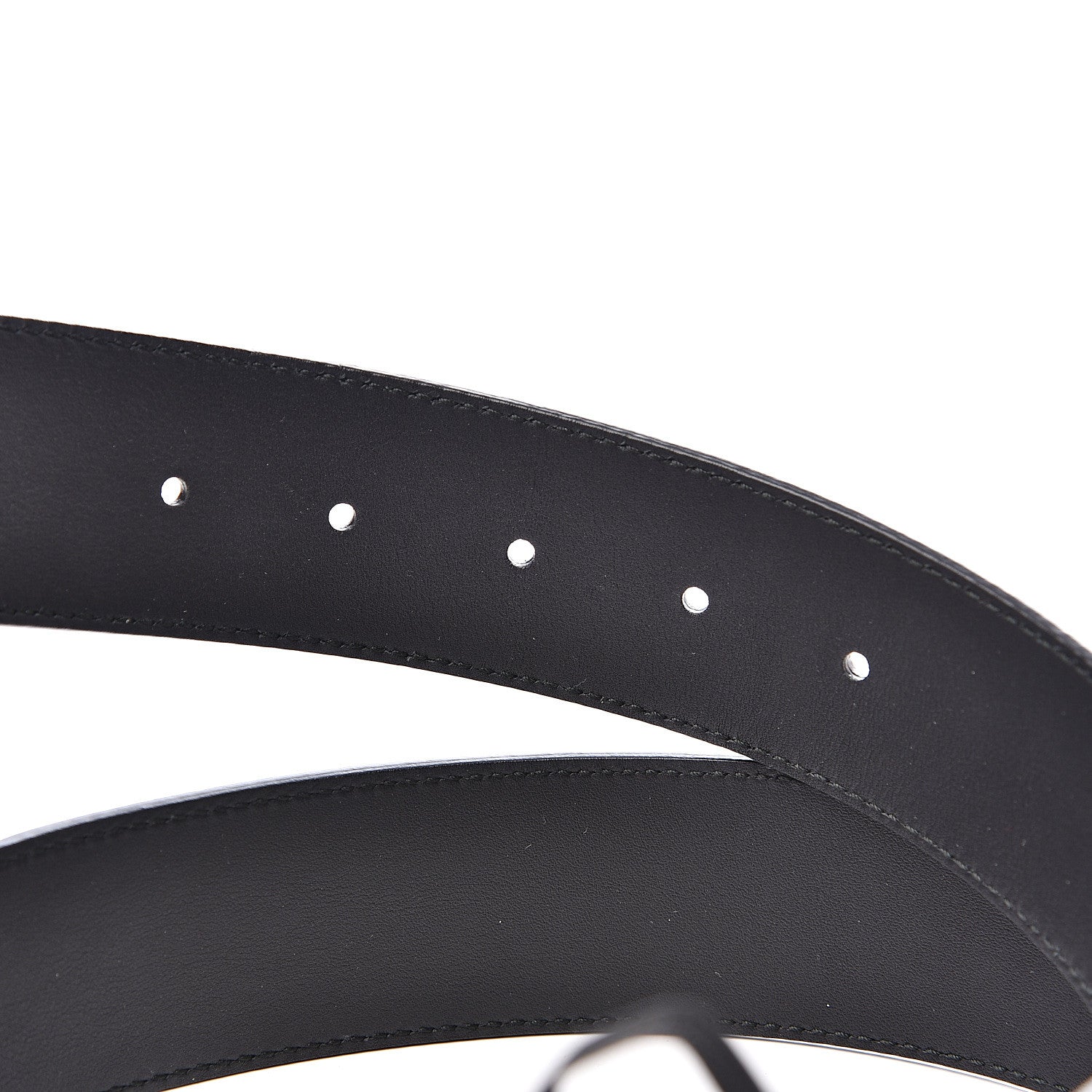 Gucci Calfskin Crystal Tiger Head Buckle Belt 85 34 Black 3 of 4