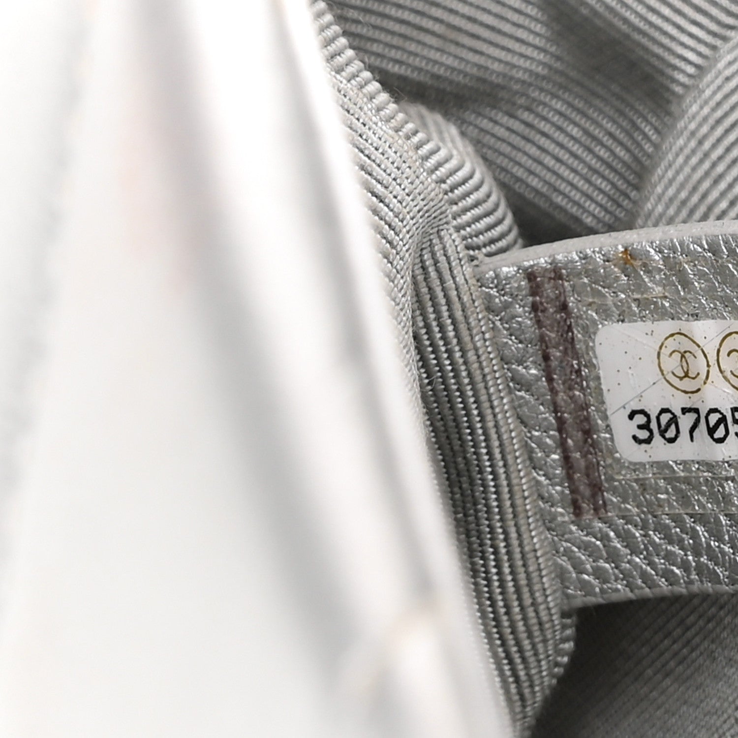 Chanel Metallic Goatskin Quilted Chanel 19 Waist Bag Silver 7 of 10