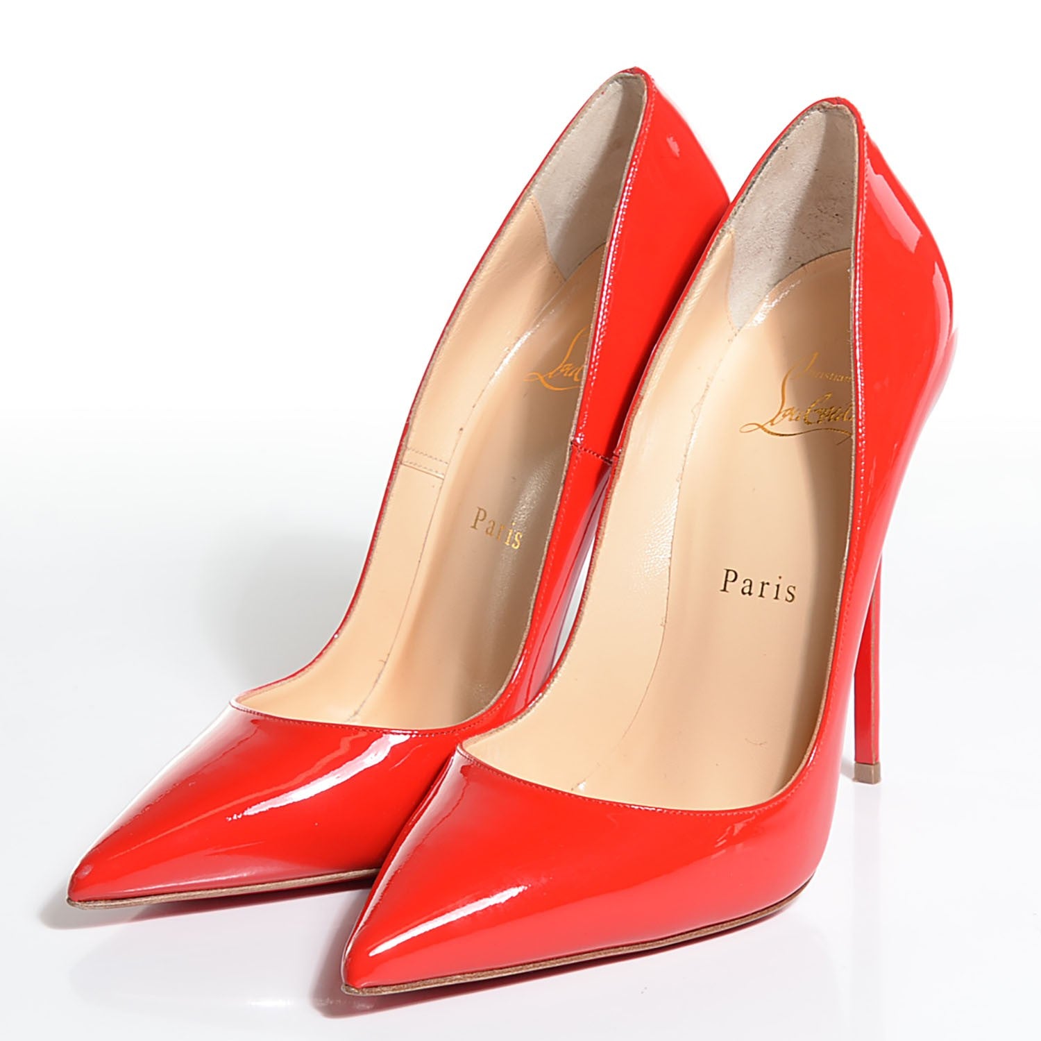 Christian Louboutin Patent So Kate 120 Pumps 38 Red 3 of 7