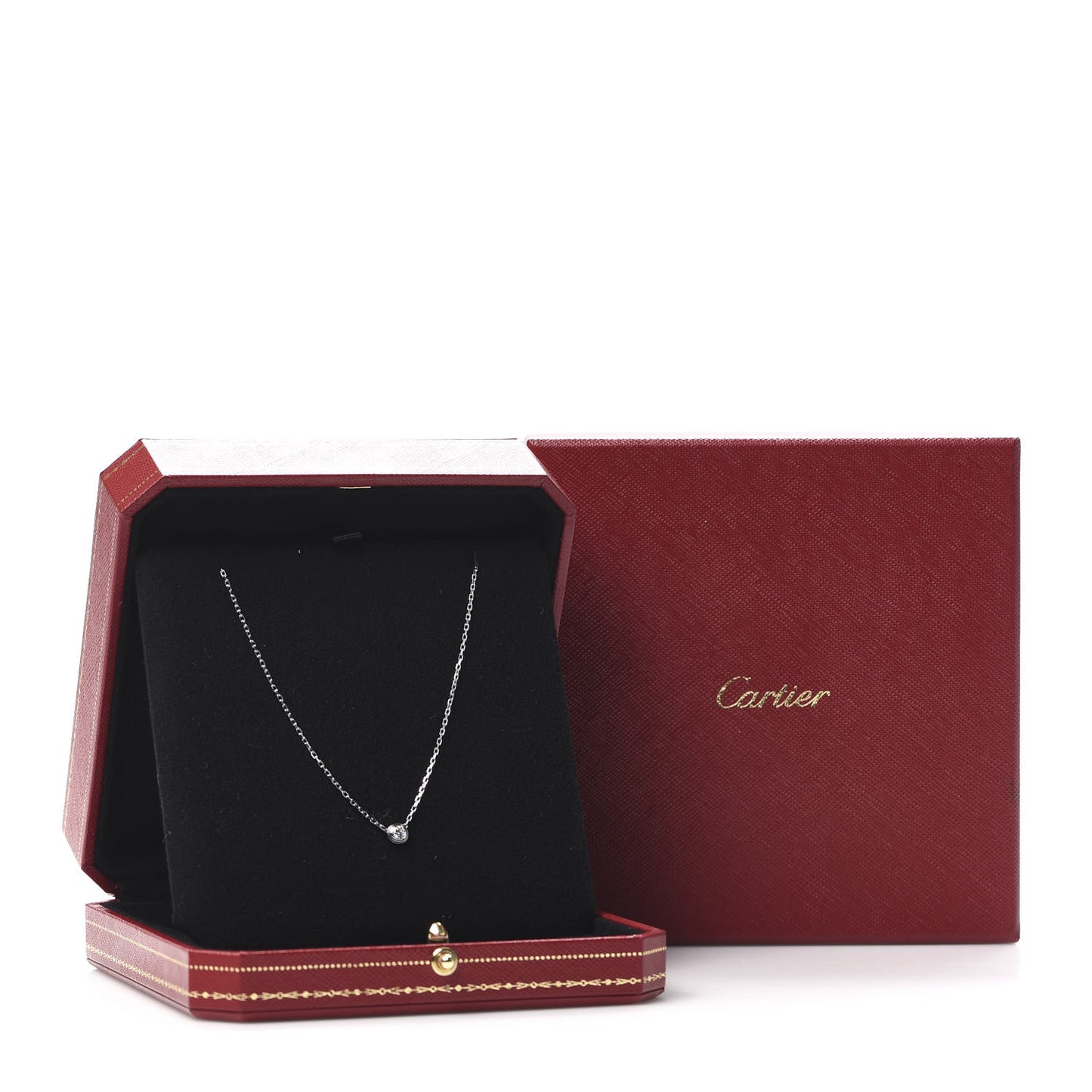 18K White Gold Diamond LM D'Amour Pendant Necklace