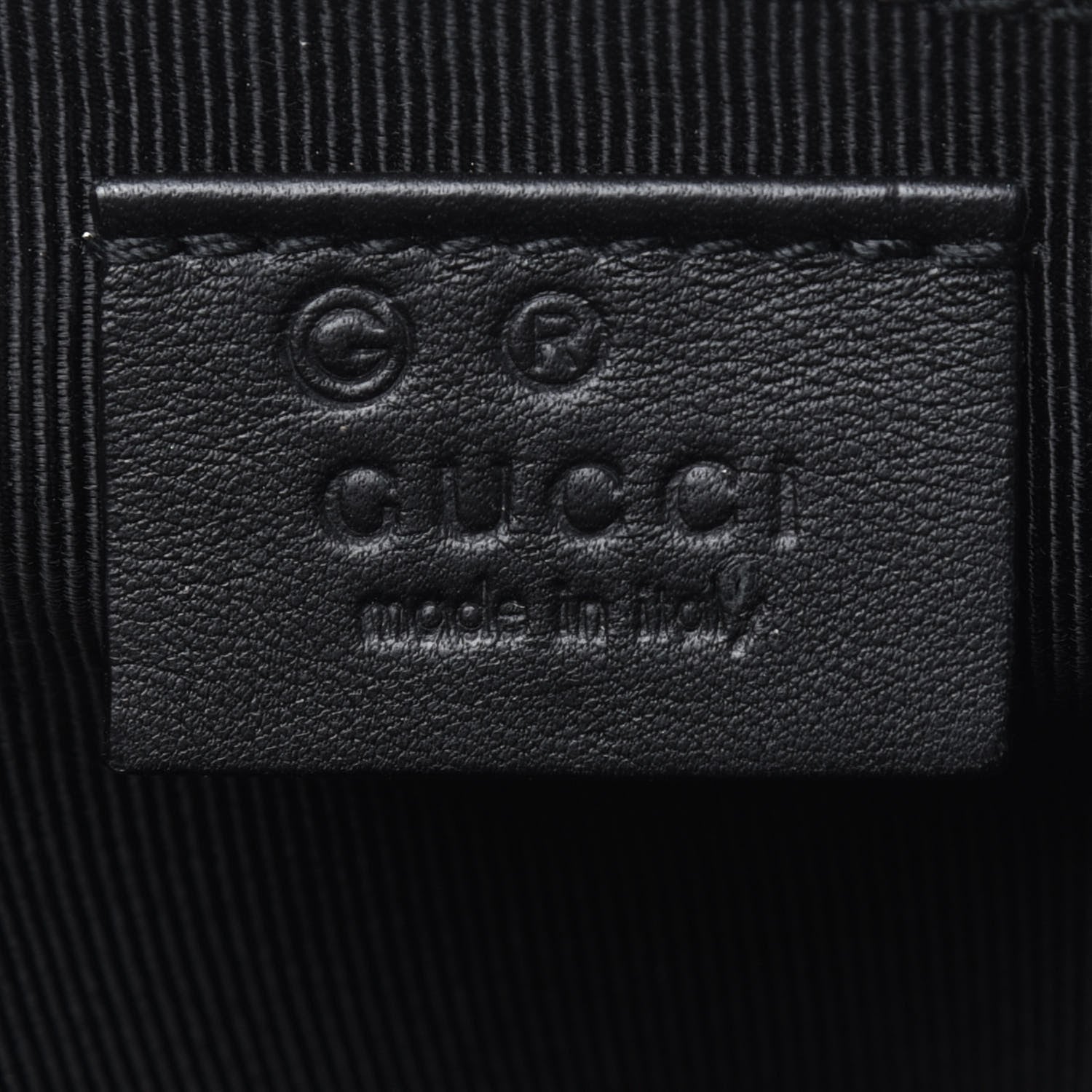 Gucci Calfskin Lizard Embossed Boat Pochette Black 6 of 22