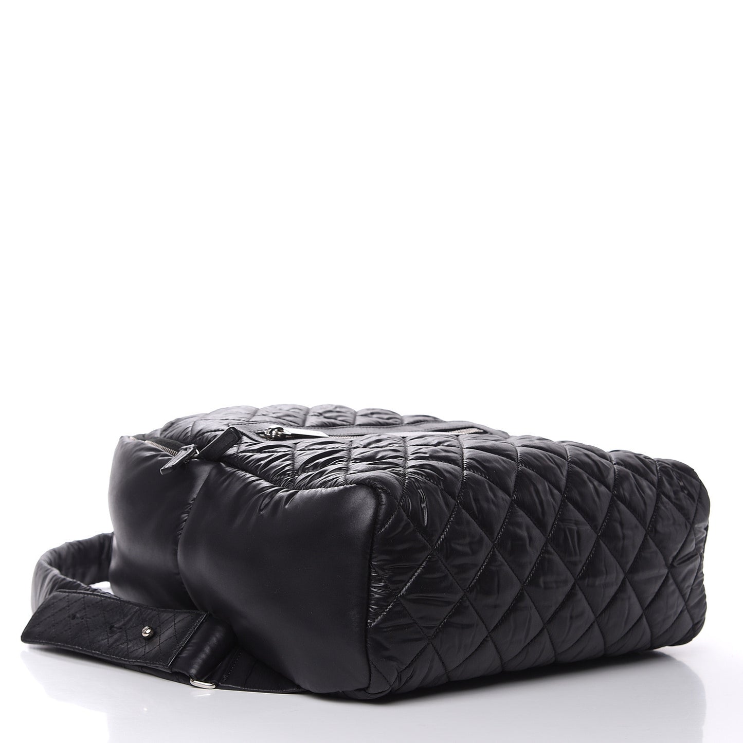 Nylon Quilted Coco Cocoon Backpack Black
