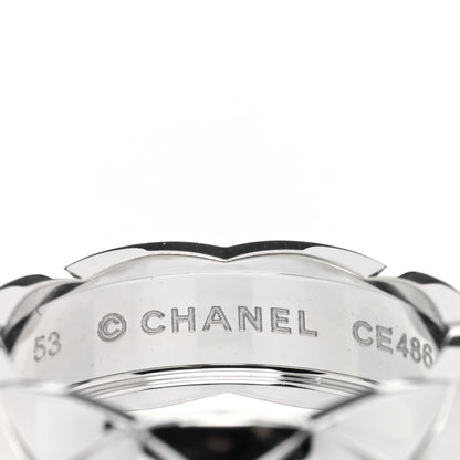 Chanel 18K White Gold Small Coco Crush Ring 53 6.5 4 of 4