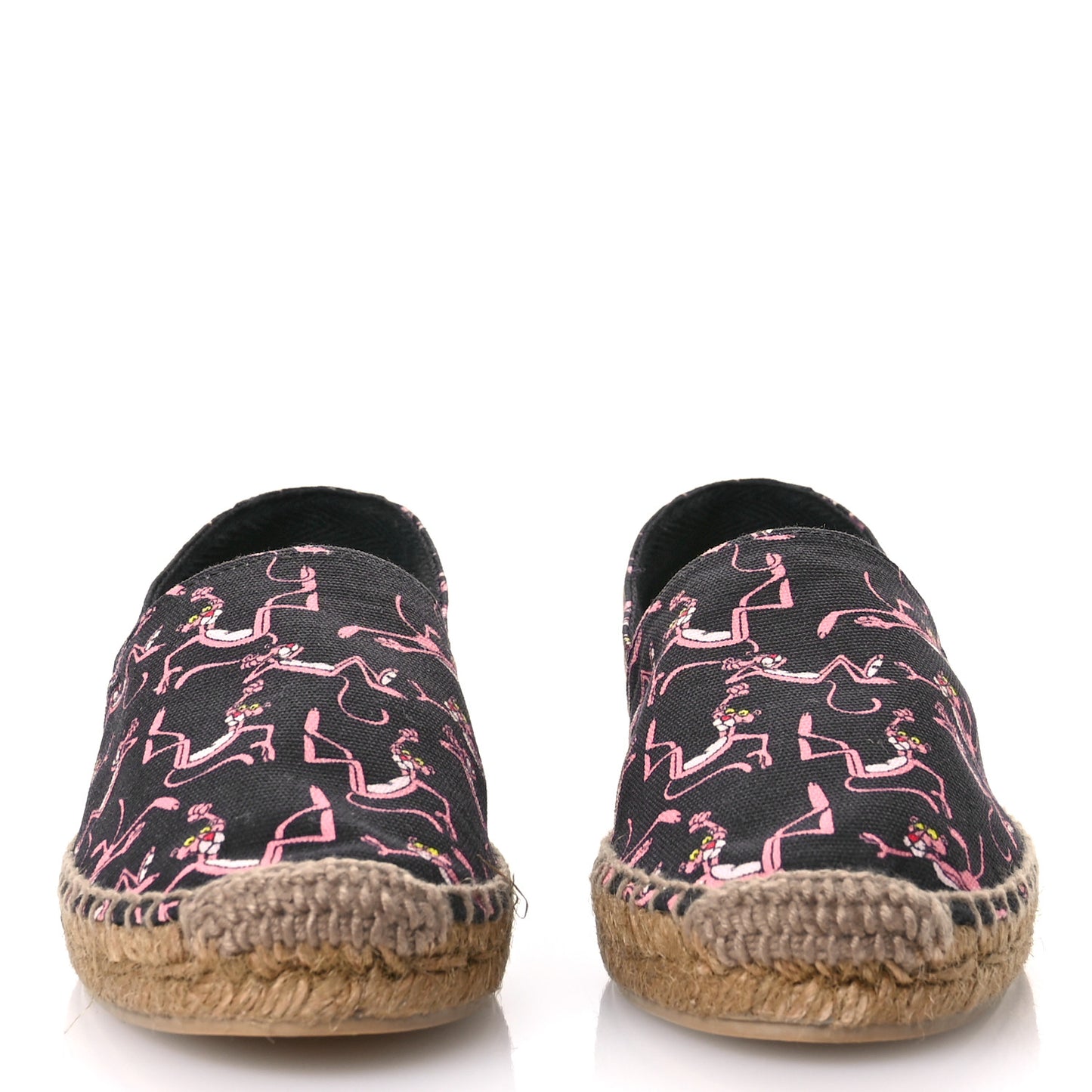 Canvas Pink Panther Espadrilles 37 Black Multicolor