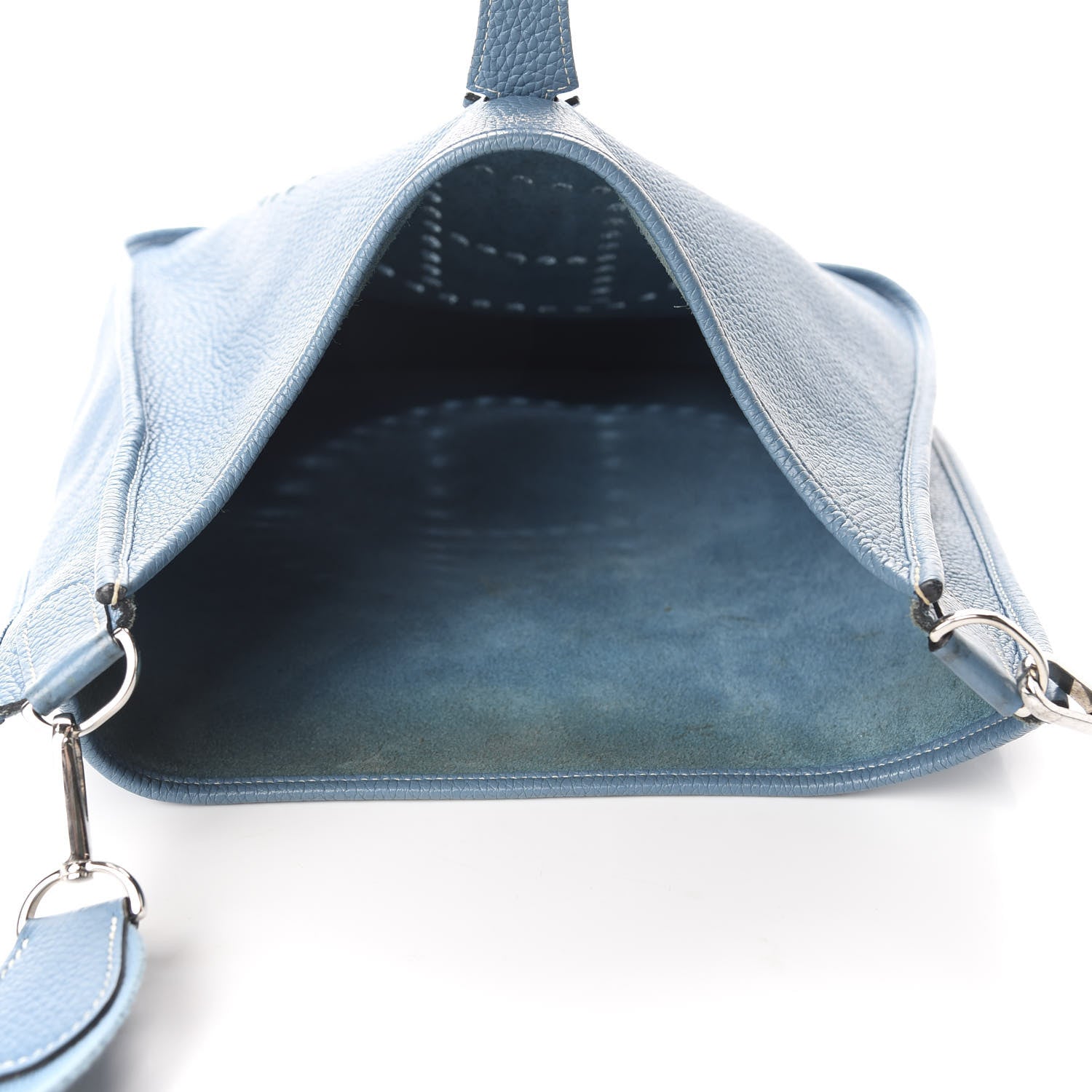 Hermes Taurillon Clemence Evelyne III GM Blue Jean 5 of 14
