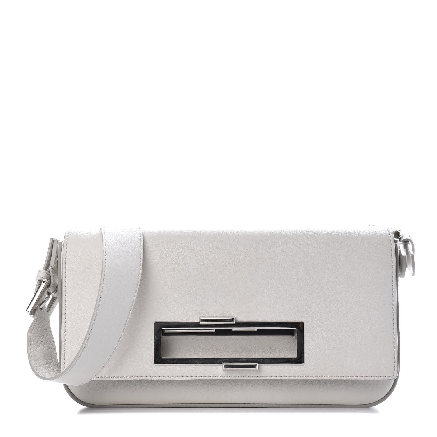 Fendi Vitello Dolce Bi-Color 3Baguette Shoulder Bag White Black 3 of 10