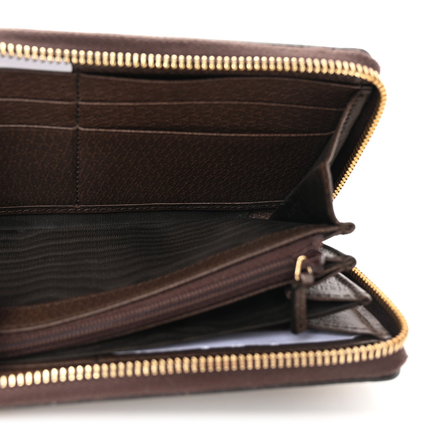 Gucci GG Supreme Monogram Web Ophidia Zip Around Wallet Brown 5 of 8