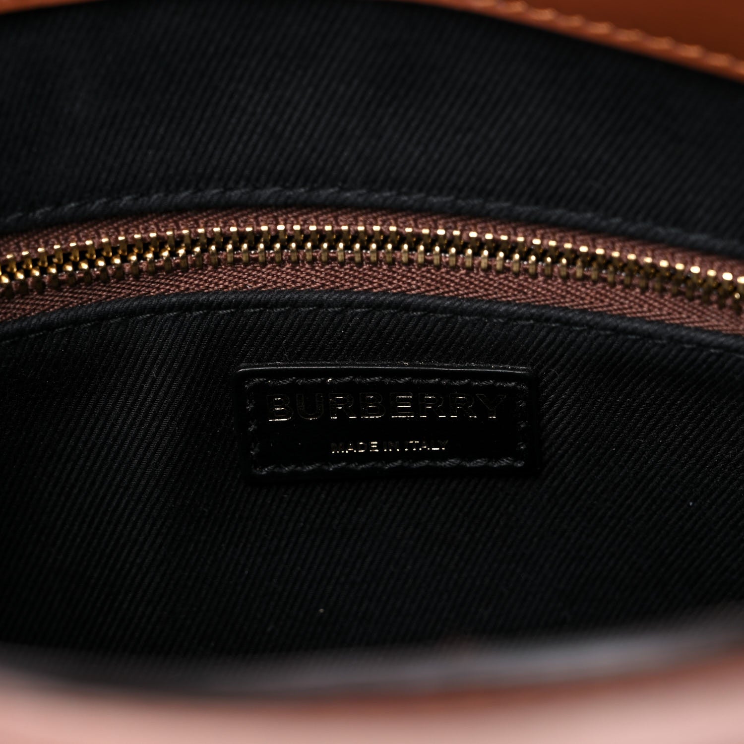 Burberry E-Canvas Monogram Stripe Mini Pocket Bag Bridle Brown 8 of 9