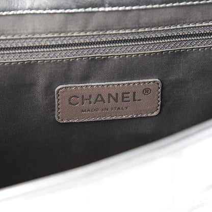 Chanel Vinyl Large Ice Cube Flap Silver 6 of 14