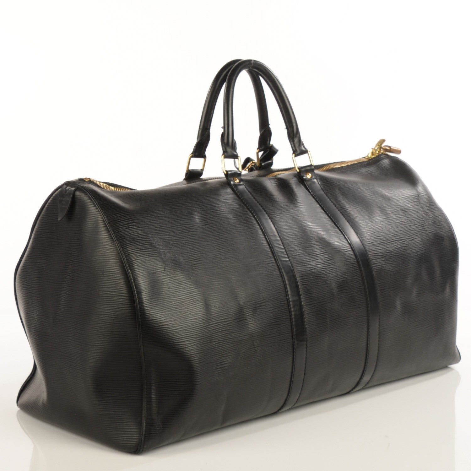 Louis Vuitton Epi Keepall 55 Black 3 of 7
