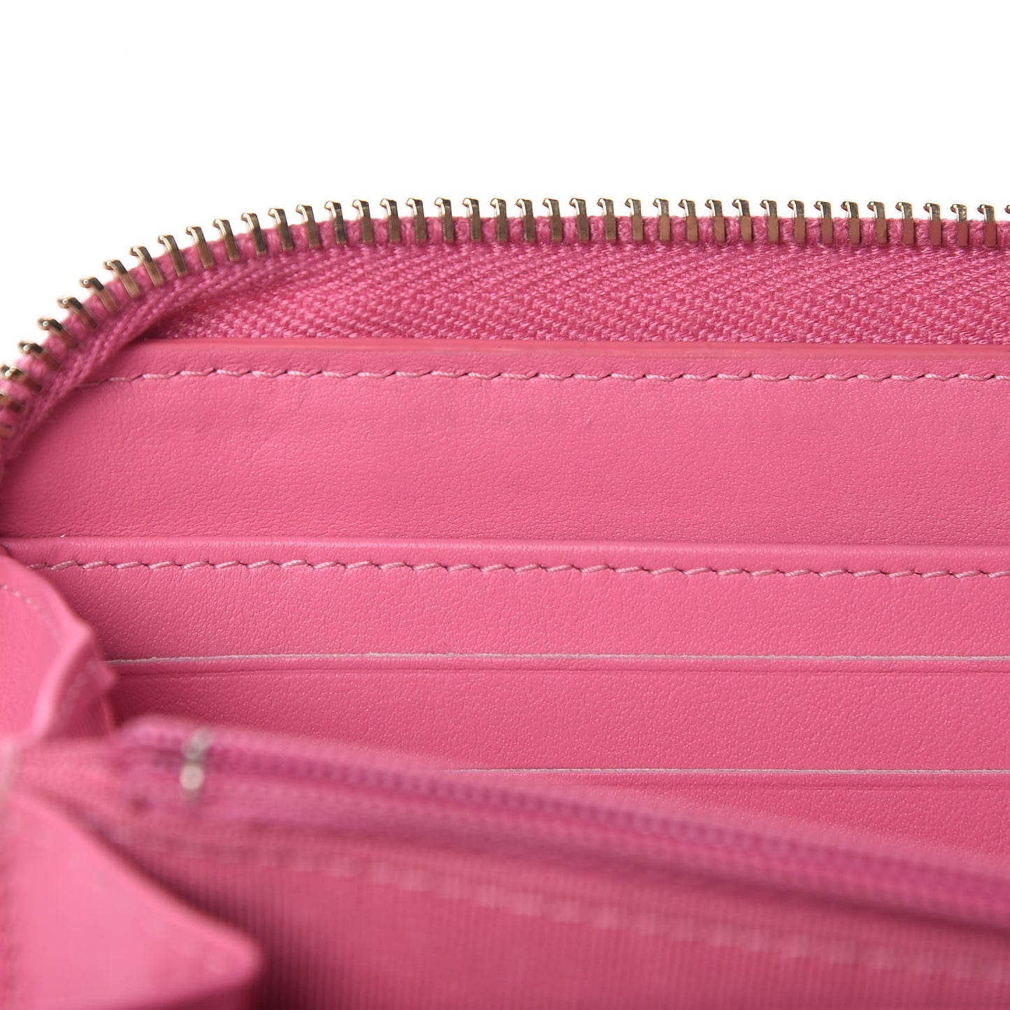 Caviar Quilted Large Gusset Zip Around Wallet Pink
