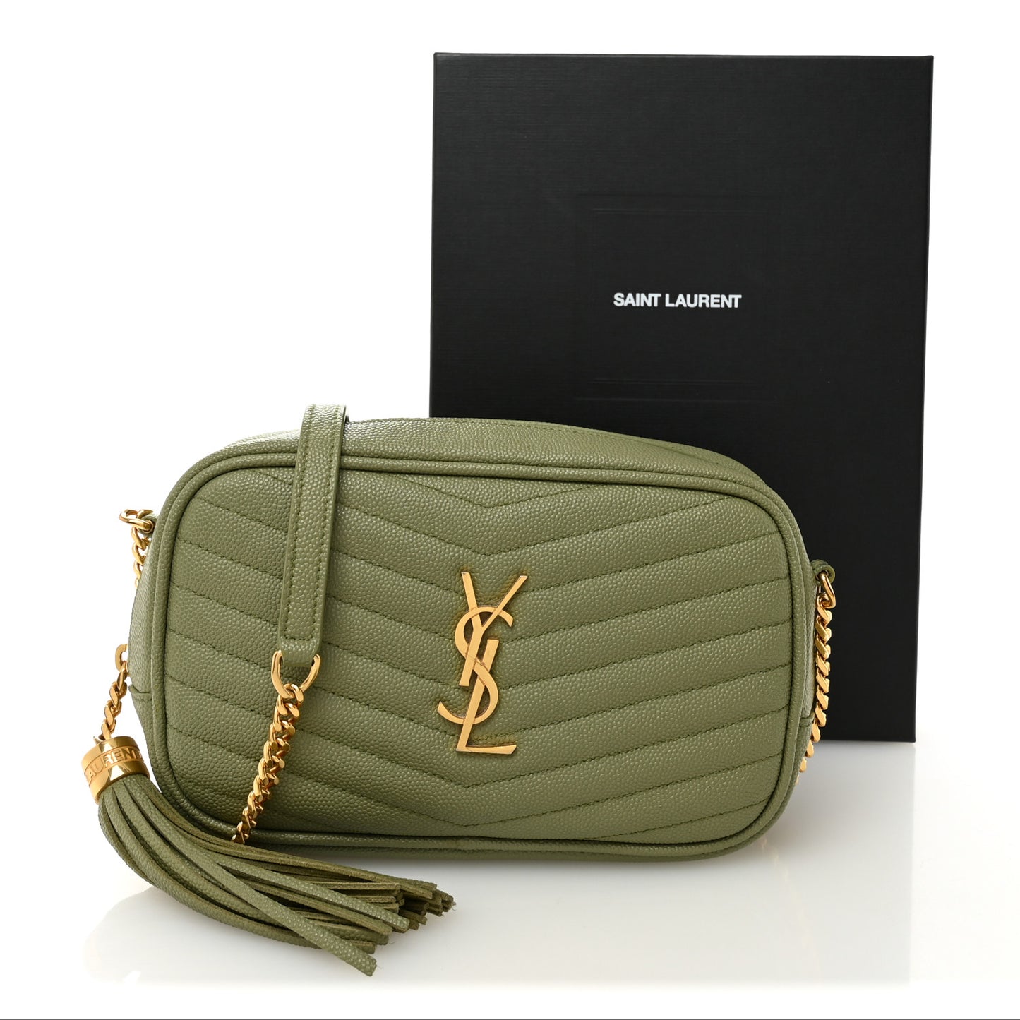 Grain De Poudre Matelasse Monogram Mini Lou Camera Bag Light Sage