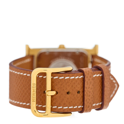 Hermes Stainless Steel Epsom 26mm Heure H Hour Quartz Watch Gold 4 of 5