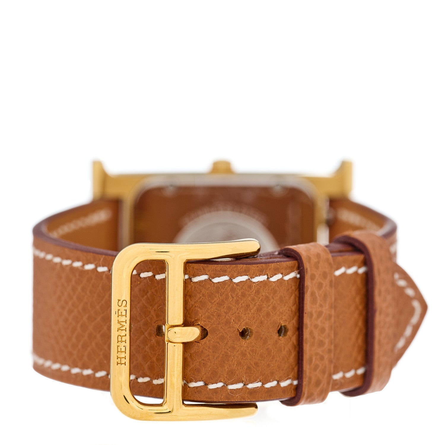 Hermes Stainless Steel Epsom 26mm Heure H Hour Quartz Watch Gold 4 of 5