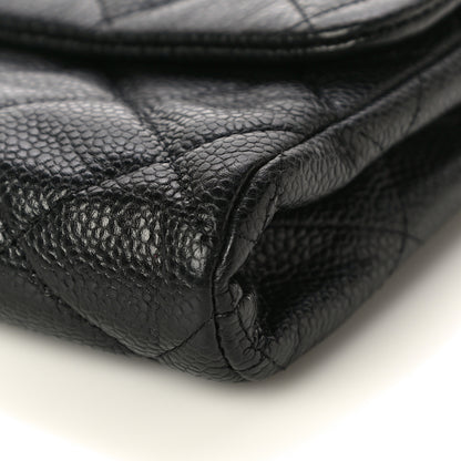 Chanel Caviar Quilted Clutch With Chain Flap Black 10 of 17