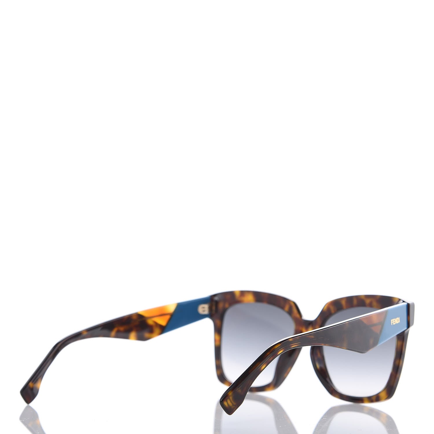 Fendi Facets Square Sunglasses FF 0284/F/S Havana 4 of 9