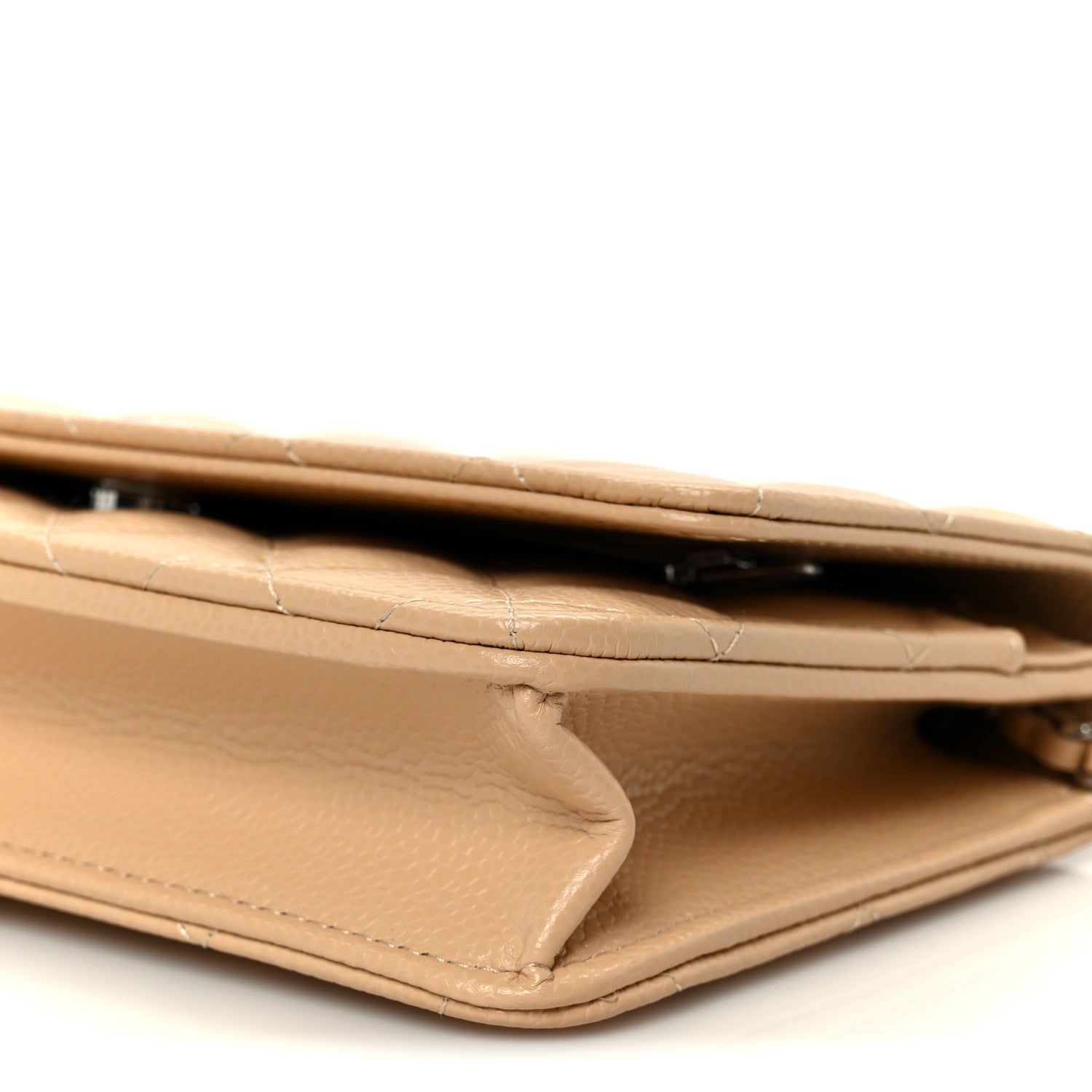 Chanel Caviar Quilted Wallet on Chain WOC Beige 10 of 11
