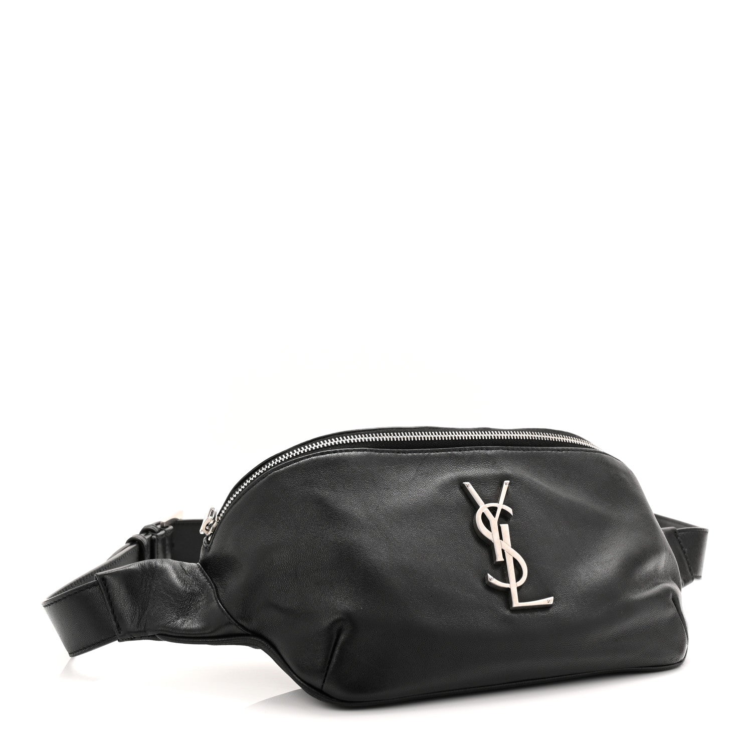Saint Laurent Calfskin Monogram Belt Bag Black 4 of 11