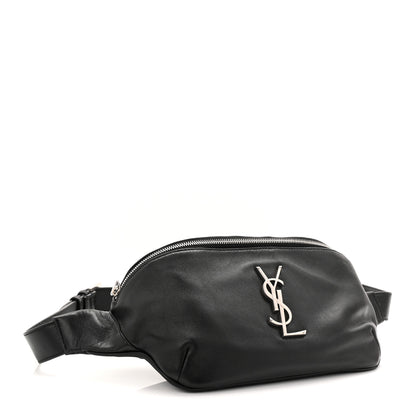 Saint Laurent Calfskin Monogram Belt Bag Black 4 of 11
