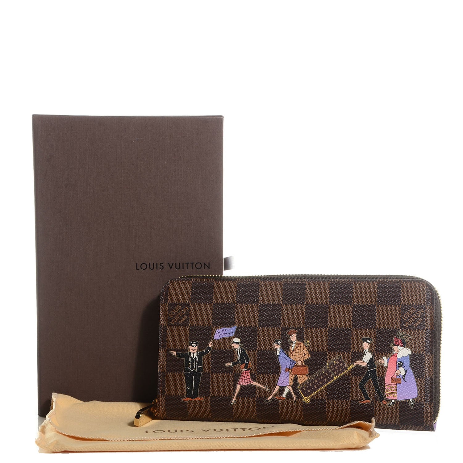 Louis Vuitton Damier Ebene Illustre Zippy Wallet Violet 8 of 8