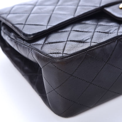 Chanel Lambskin Quilted Medium Double Flap Black 10 of 18